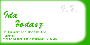 ida hodasz business card