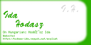 ida hodasz business card